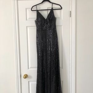COPY - Black Sequin Bridesmaid Dress